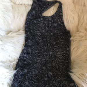 Grey and black workout tank top